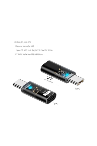 Livx Type C To Type C Usb3.2 240w 40gbps 8k Hızlı Şarj Veri Ve Görüntü Aktarımı Çevirici Adaptör Otg Sku: Smg8690010139252