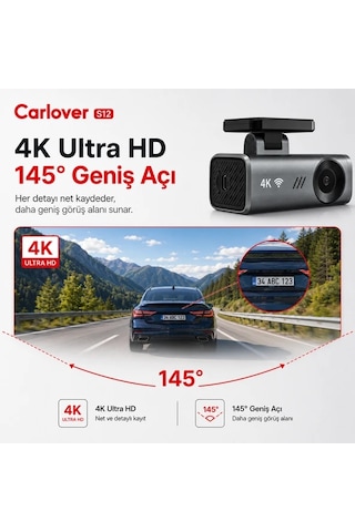 Carlover S12 4K Araç Kamerası