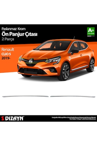 S-Dizayn Renault Clio 5 Krom Ön Panjur 2 Prç. 2019 ve Üzeri