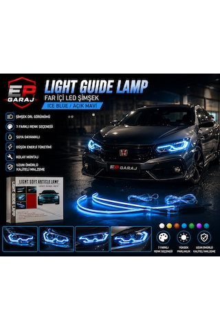 Far İçi Mavi Led Lıght Guıde Lamp Ice Blue Mavi Far İçi Led Seti 0