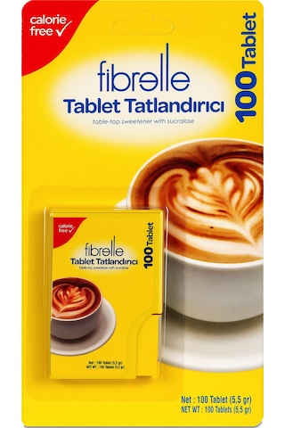 Fibrelle Sukralozlu Tablet Tatlandırıcı 100'lük Cep