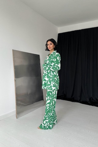 Modasize Yeşil Ceket Ve Pantolon Takım Yeşil