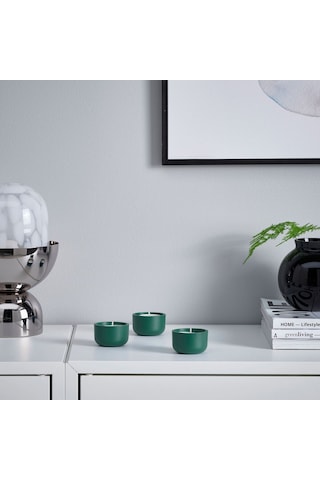Tealight Mumluk, Koyu Turkuaz, 3 Cm Acı Kahverengi