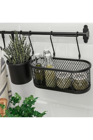 Ikea Hultarp Banyo Askısı 2 Kancalı 2'li 1.8 X 5 X 7 Cm Siyah