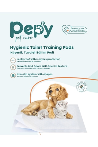 Pepy Pet Care Kaydırmaz Hijyenik Tuvalet Eğitim Pedi 30'lu 60 x 90 CM