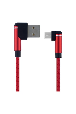 Helt HT-81 Plastik 100 CM Micro Şarj Ve Data Kablosu Kırmızı