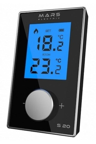 Mars S20 Kablosuz Siyah Oda Termostadı