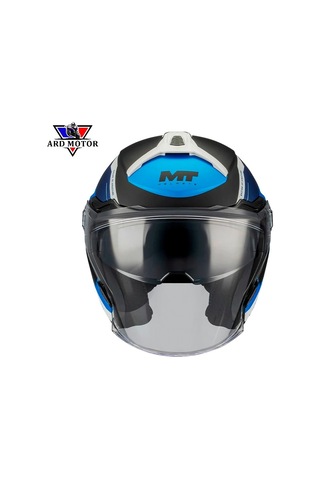 Mt Helmets Cosmo Sv Icarus B7 Mat Güneş Vizörlü Yarım Kask Mavi