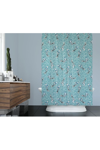 Zethome Günce Banyo Duş Perdesi 4352 Tek Kanat 1X100x200 Çok Renkli