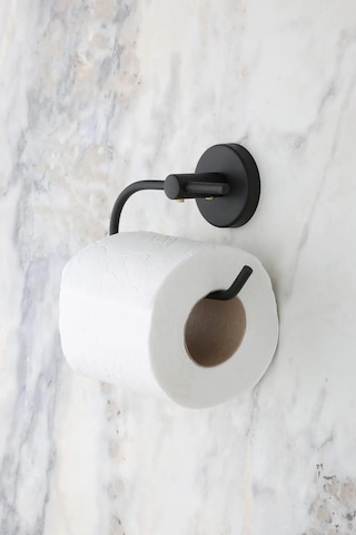 Erfahome Siyah Kare Havluluk / Açık Tuvalet Kağıtlığı 2li Set Siyah