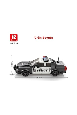 Reobrix Creator 816 Polis Arabası Crown Victoria Yaratıcı Yapı Blok Seti Building Blocks - 404 Parça