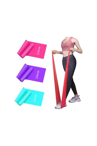 Cosfer 120x15 Deluxe Pilates Bandı Pilates Lastiği Egzersiz Bandı