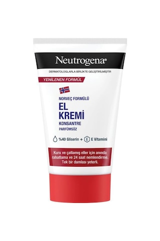 Neutrogena Konsantre Formül Nemlendirici Parfümsüz El Kremi 50 ML