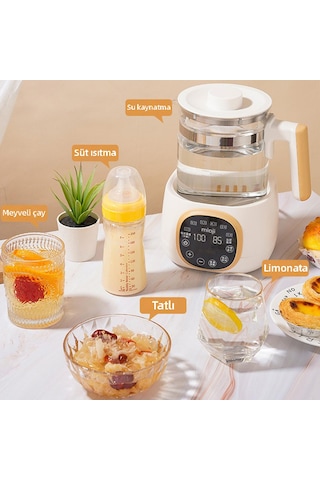 Mioji Mio K99 Çok Fonksiyonlu Isı Kontrolü LED Ekranlı Elektrikli Mama Kettle