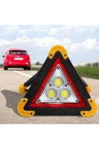 LL-303 Şarjlı Üçgen Reflektör - Trafik İkaz Acil Durum Lambası