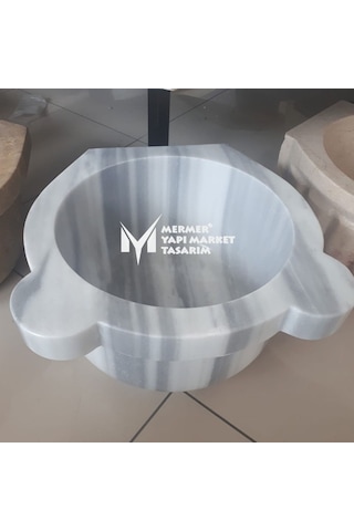 Marmara Pijamalı Düz Mermer Kurna