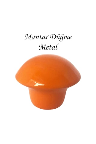 8 Adet Turuncu Mantar Düğme Kulp Çocuk Bebek Mobilya Çekmece Dolap Kapak Kulbu Metal Kulp Aksesuarları Vidalı