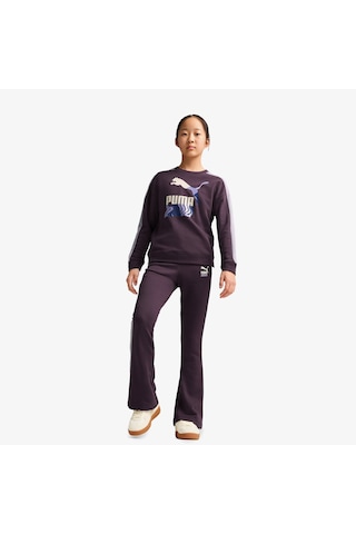 Puma T7 Crew Tr Çocuk Mor Sweatshirt Düz 626442 14896845