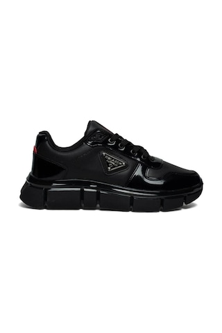 Solazer 062-26 Cilt Deri Rugan Karışımlı Anatomik Taban Erkek Sneaker Siyah