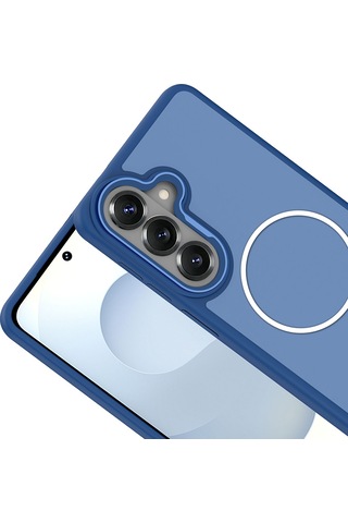 Maks Technology Galaxy Uyumlu S26 Plus Kılıf M-safe Şarj Özellikli Metal Kamera Çerçeveli Mkst Sanremo Silikon Kapak - Turu Turuncu