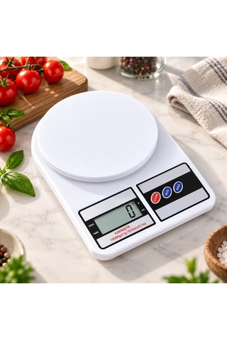 Krafz Mutfak Tartısı, Elektronik Hassas Mutfak Terazisi, Tartısı, Dijital Mutfak Tartısı, Mutfak Terazisi, 10 Kg 1 Gr Hassasiyet, Dara Özelliği Enerji Sınıfı A++ Çok Renkli