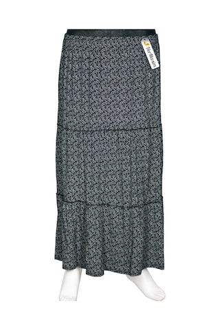 Hesna Kadın Nursel Lastikli 3 Kat Astarsız Siyah Penye Etek D35 Siyah