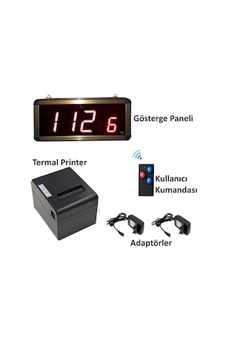Kablosuz Tek Kullanıcılı Sıramatik Seti Termal Printer Dahil