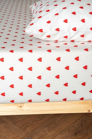 Soley Mix & Match Hearts %100 Pamuk Çift Kişilik Çarşaf Seti Kırmızı