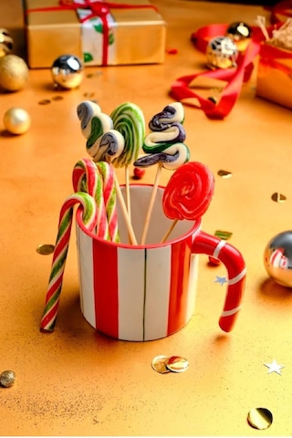 Karaca New Year Yılbaşı Candy Stripe Kupa 570 Ml