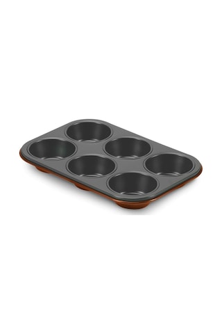 Granit 6&apos Lı Muffin Kalıbı Turuncu .