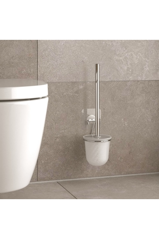 Teknotel Yapışkanlı Paslanmaz Tuvalet Fırçası Krom St195