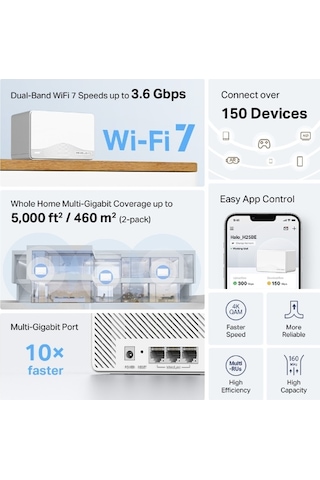 Mercusys Halo H25be Be3600 Wıfı-7 Dual Band Router 2-li Paket