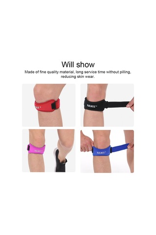 Yuntech01 Patella Koruyucu Baskı Bantlı Dizlik - Spor, Bisiklet, Dağcılık, Basketbol Kullanıma Uygun - Siyah Tek Adet Siyah