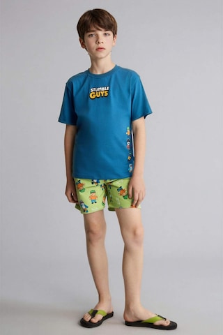 Defacto Stumble Guys Deniz Şortu Erkek Çocuk H1899a826hsgn443 Yeşil-gn443