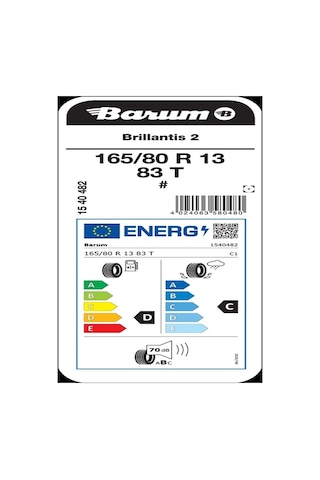 Barum 165/80R13 83T Brillantis 2 Oto Yaz Lastiği Lastiği Üretm Yılı 2026