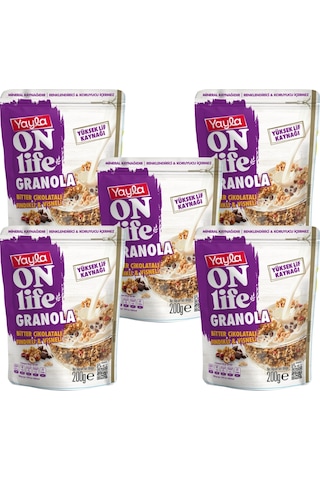 Yayla Onlife Bitter Çikolatalı Fındıklı Ve Vişneli Granola 200 G X5