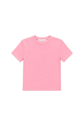 Mixray 2100 Kadın Slim Fit Bisiklet Yaka Soft Basic T-shirt Pembe