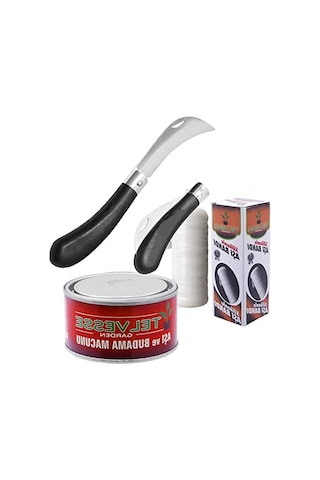 Eğri Aşı Bıçağı Ve Aşı Malzemeleri Seti, 3'lü Paket
