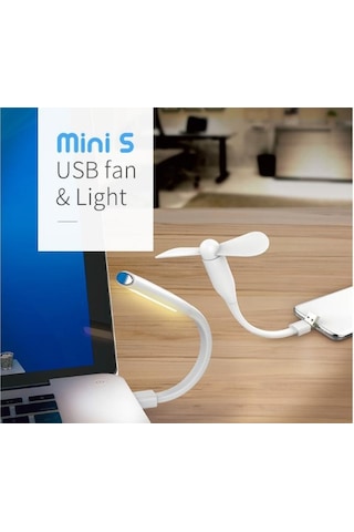 Rock Space Pratik Taşınabilir Mini Usb Fan & Masa Lambası