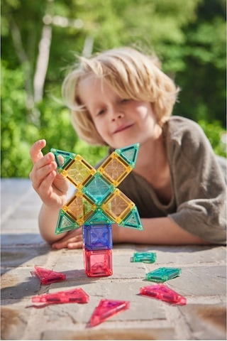 Cleverclixx Mini Tiles Travel Pack Seyahat Seti Pastel 28 Parça Manyetik Bloklar