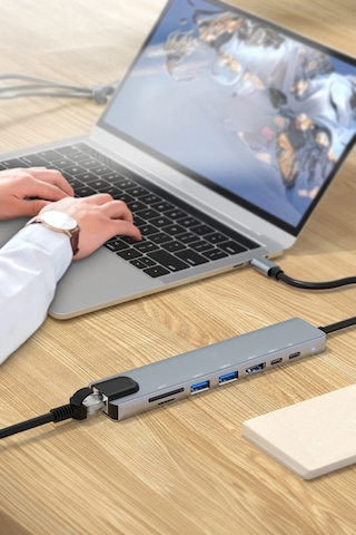 Notebook Laptop Dizüstü Bilgisayarlar İçin Usb Bağlantı İstasyonu Giriş Çoklayıcı Dönüştürücü