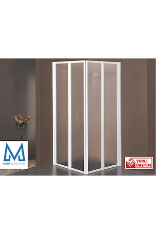 Blackline Beyaz Mika Köşe Duşakabin Özel Üretim 100 x 100 CM