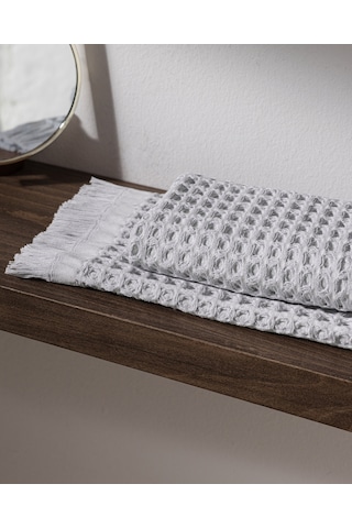 Madame Coco Marlie 2'li %100 Pamuk El Havlusu - Gri - 30x45 Cm 8684427115916