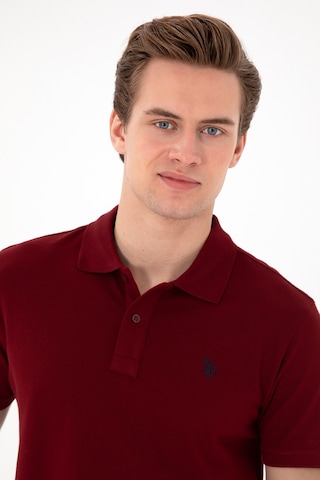 U.S. Polo Assn. Erkek Slim Fit Polo Yaka Bordo Basic Tişört 50297984-VR177