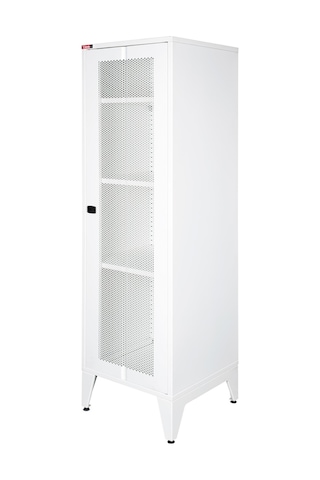 Lande - Ziglat 1550 - Metal Dolap - Perfore Metal Kapılı - Mat Beyaz. Beyaz