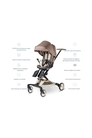 Micro Baby Cruiser Bebek Arabası 360 Latte