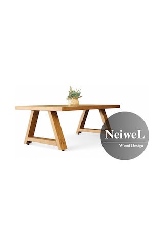 Neiwel Bies Doğal Ahşap Sehpa-70-140 Açık Ceviz