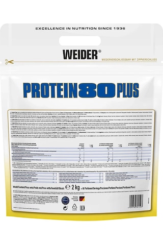 Weider Kazein İzole Whey Protein 80 Plus 2 Kg 66 Servis