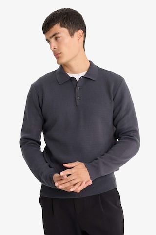Defacto Standart Fit Polo Yaka Triko Kazak F1523ax25augr308 Gri