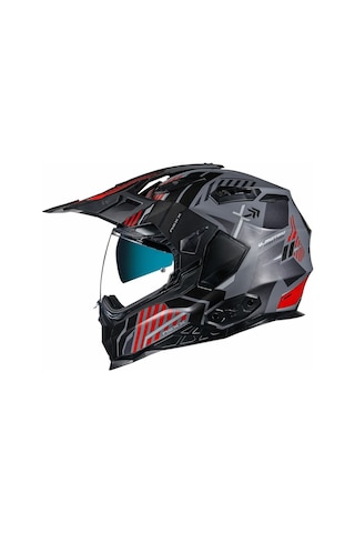 Nexx X.Wed 2 Wild Country Mat Gri-Kırmızı Kask